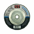 K-T Industries Flap Disc, 4-1/2 in Dia, 5/8-11 Arbor, 60 Grit, Zirconium Abrasive 5-6966